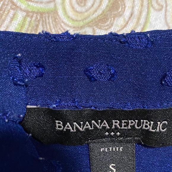 Banana Republic Royal Blue Textured Blouse - Picture 2 of 3